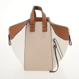 LOEWE Hammock White Beige Brown Leather Bag